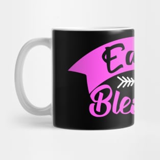 Pink words "Easter Blessings" Mug